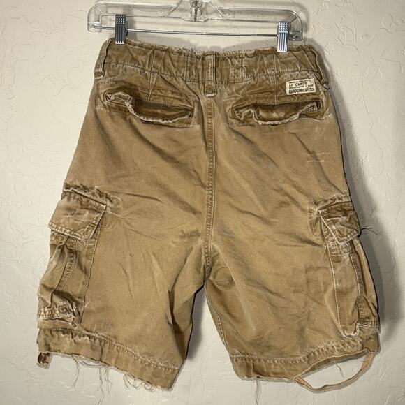 Abercrombie Y2K vintage af twill cargo pocket baggy shorts size 30 - Picture 2 of 8